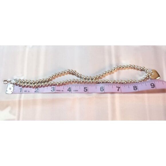 ✨ Stainless Steel Beaded Necklace & Bracelet Set 2-Piece Minimalist Jewelry NEW - Picture 6 of 7